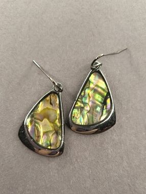 Lia Sophia Iridescent Abalone Teardrop Earrings